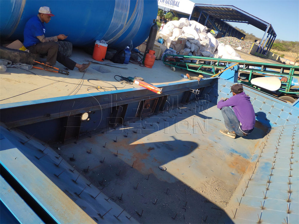 多米尼加16噸廢舊輪胎煉油現場第6張